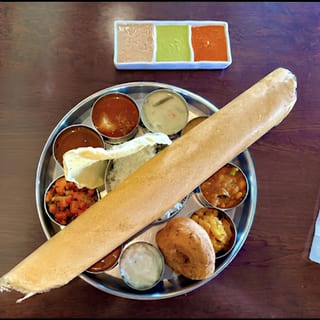 South Thali Serve with Mini Dosa(1 pc)