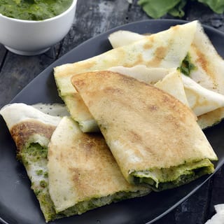 Spinach Paneer Dosa