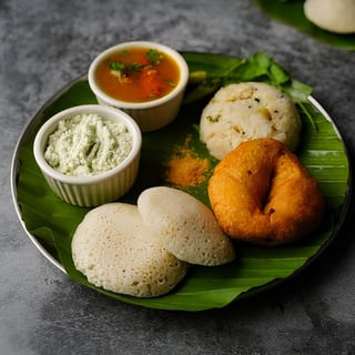 Mini Tiffin Combo ( idli(1),Medu vada(1),Pongal (8oz),Mini Dosa(1)